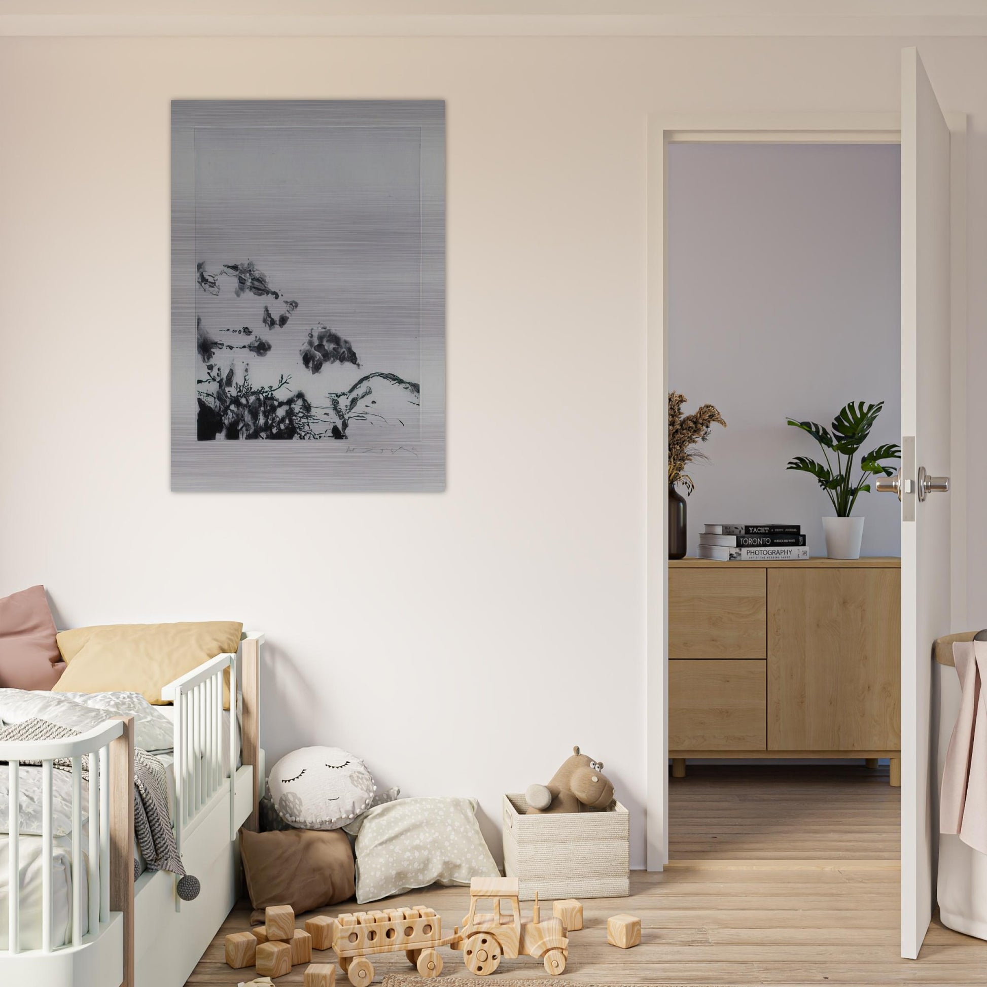 ANNONCIATION AND MOMENTS 383 1994 - Zao Wou-Ki Brushed Aluminum Print - 70x100 cm / 28x40 inches | Zao Wou-Ki Aluminum Print | Zao Wou-Ki Prints