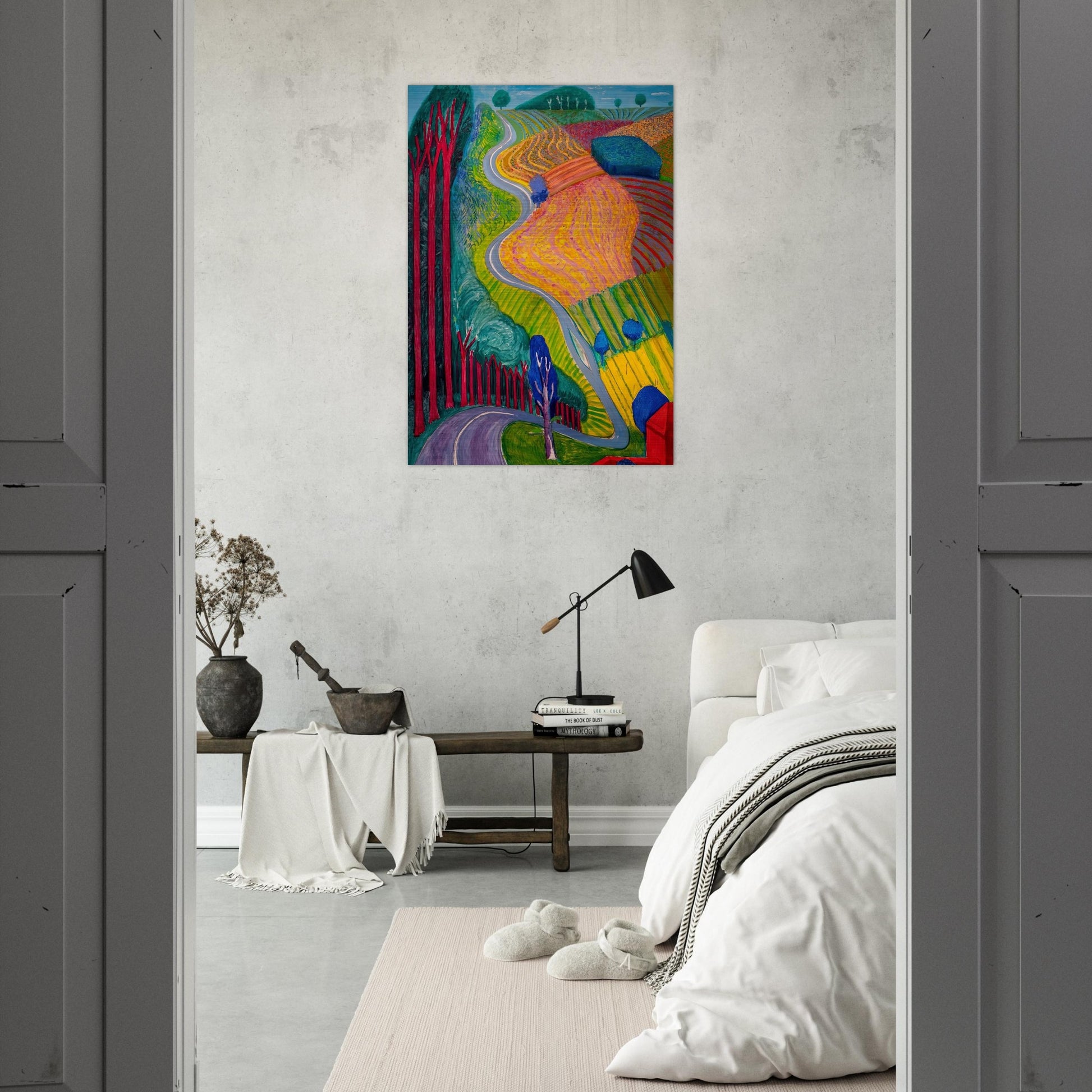David Hockney - David Hockney Brushed Aluminum Print - 70x100 cm / 28x40 inches | David Hockney Aluminum Print | David Hockney Prints