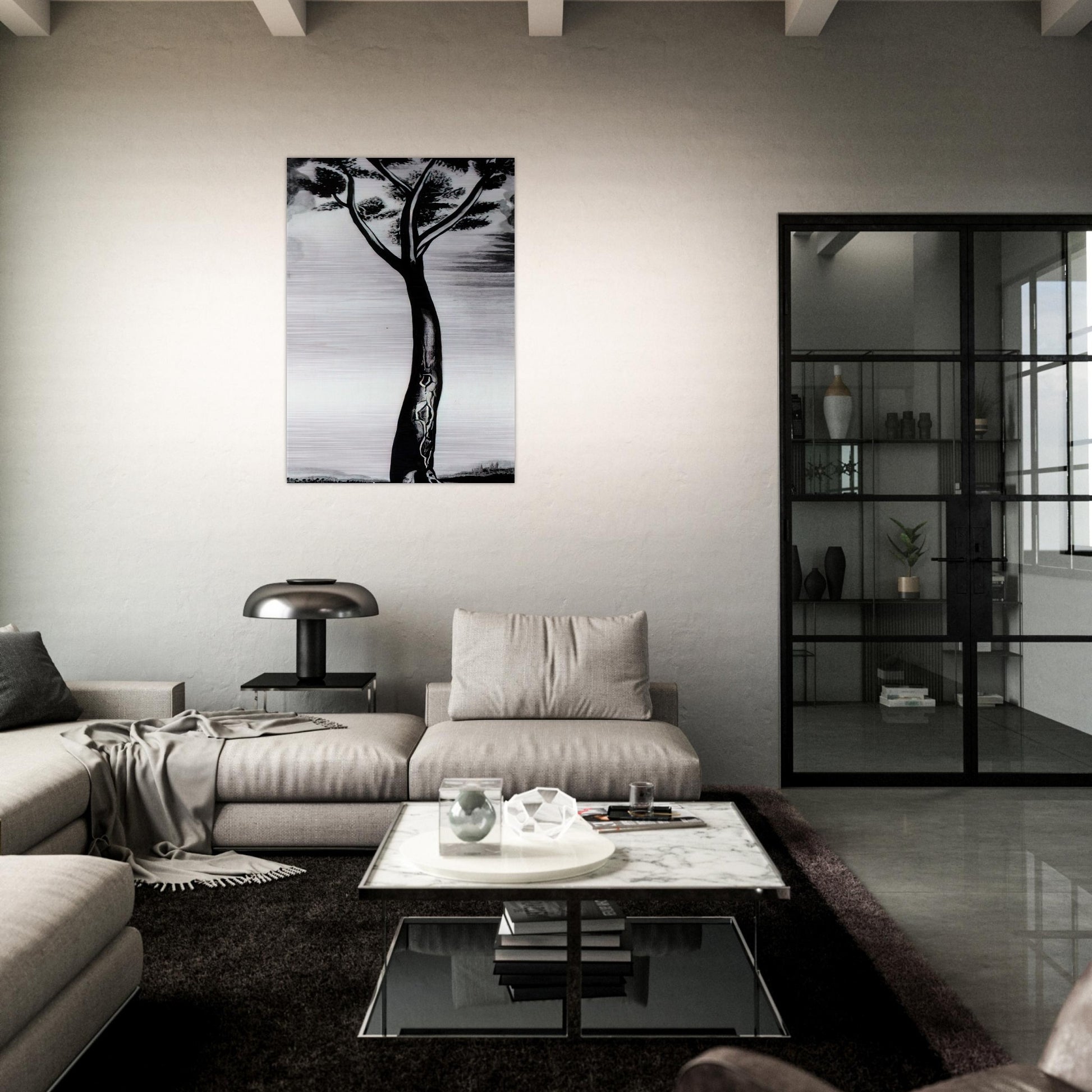THE TREE - Salvador Dali Brushed Aluminum Print - 70x100 cm / 28x40 inches | Salvador Dali Aluminum Print | Salvador Dali Prints