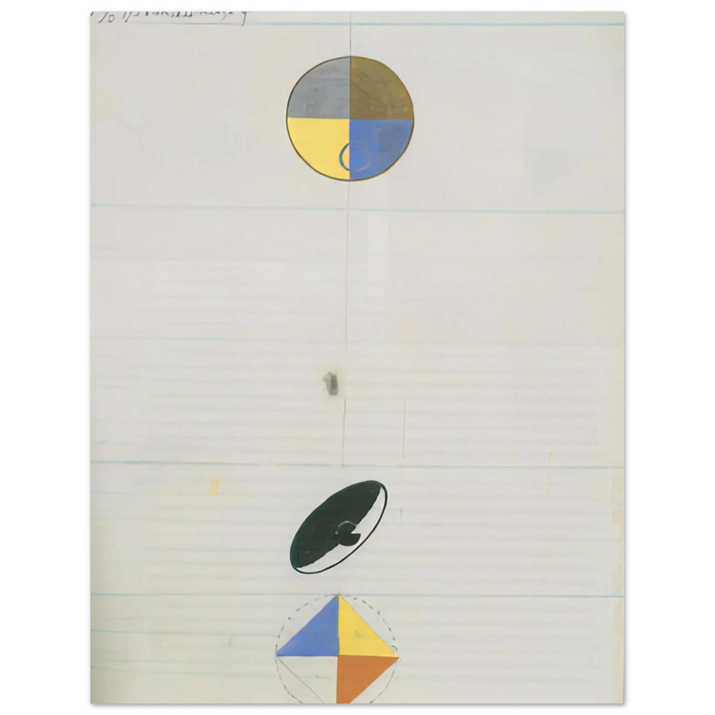 Hilma af Klint - SERIES NO VII NO 3F 1920 Wall art - 50x70 cm / 20x28 inches - Premium Wooden Framed Poster With Fine Art Paper - Black frame