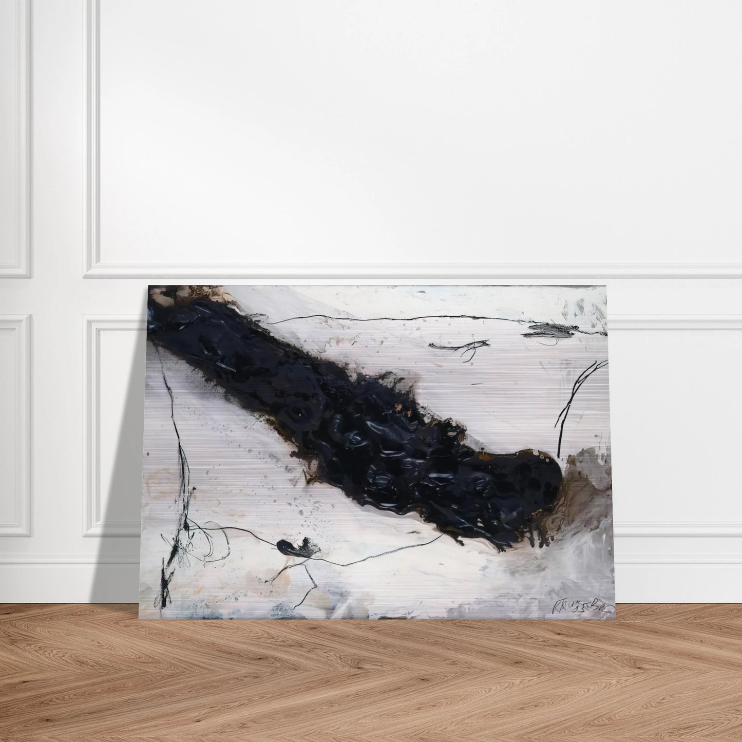Fluss - 1983 - Emil Schumacher Brushed Aluminum Print - 70x100 cm / 28x40 inches | Emil Schumacher Aluminum Print | Emil Schumacher Prints