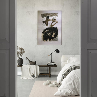 CALLIGRAPHIQUE 1987 - Antoni Tapies Brushed Aluminum Print - 70x100 cm / 28x40 inches | Antoni Tapies Aluminum Print | Antoni Tapies Prints