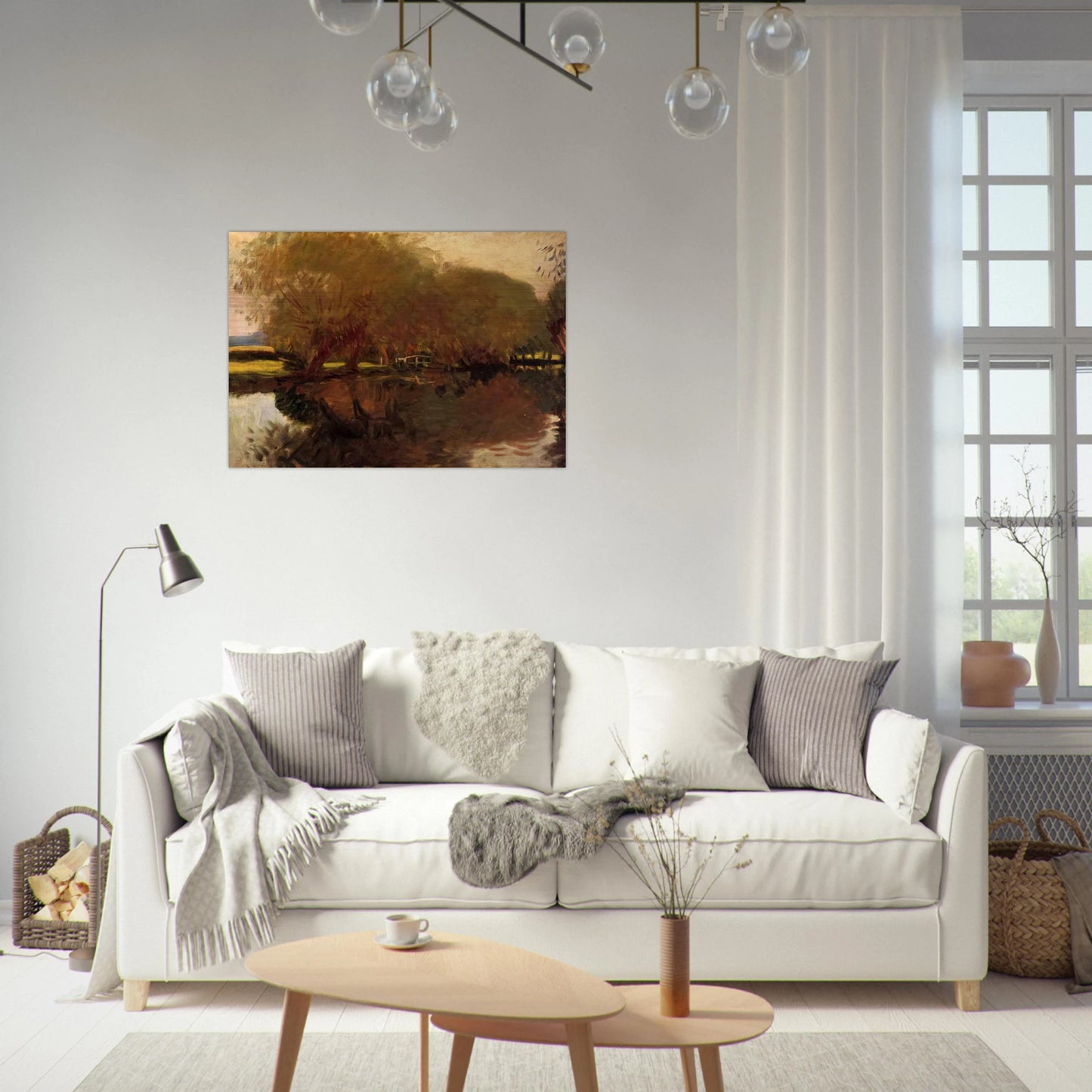 A Backwater at Calcot Near Reading - John Singer Sargent Brushed Aluminum Print - 70x100 cm / 28x40 inches | John Singer Sargent Aluminum Print | John Singer Sargent Prints