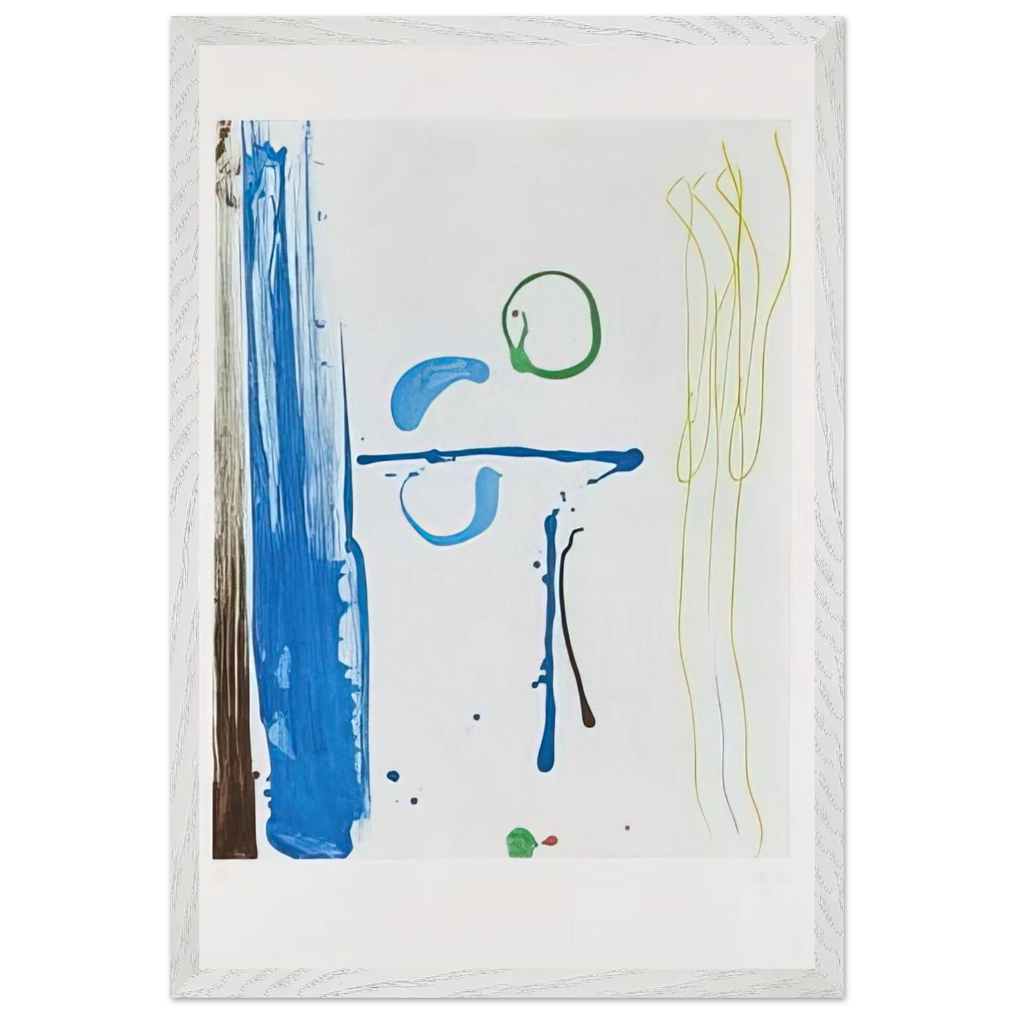Helen Frankenthaler - Sunshine After Rain - 1987 Wall art - 13x18 cm / 5x7 inches - Premium Wooden Framed Poster With Fine Art Paper-canvas - White frame