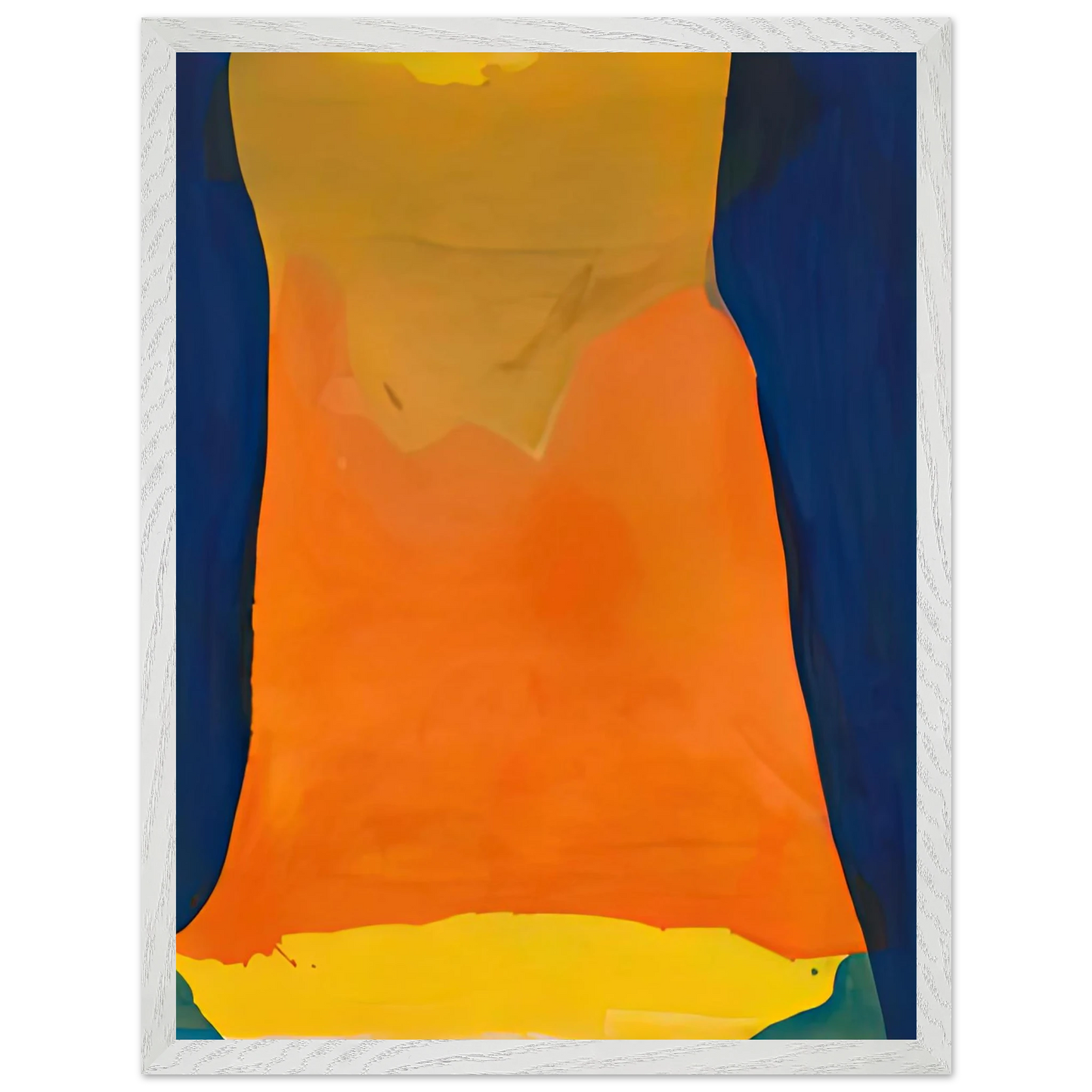 Helen Frankenthaler - Orange Mood, 1963-64- Wall Art - 21x29.7 cm / 8x12" - Premium Wooden Framed Poster With Fine Art Paper-canvas - Wood frame