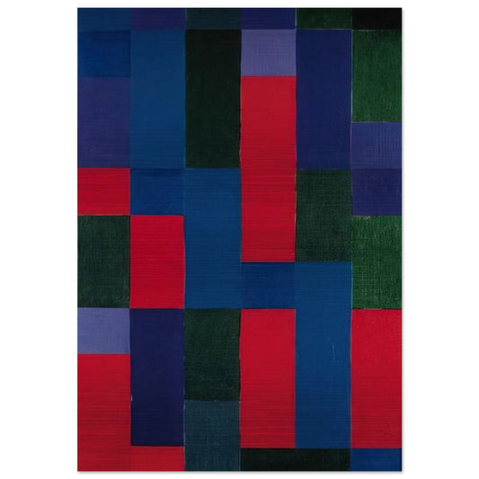 Grn-Blau-Rot - 1967 - Johannes Itten Brushed Aluminum Print - 70x100 cm / 28x40 inches | Johannes Itten Aluminum Print | Johannes Itten Prints