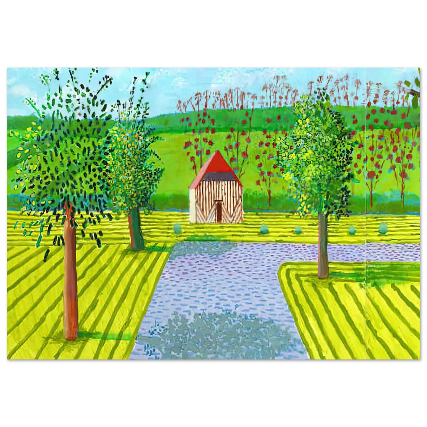 David Hockney - David Hockney Wall art - 50x70 cm / 20x28 Inches - Premium Wooden Framed Poster With Fine Art Paper - Black frame