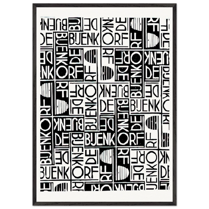 ESCHER 18 - MC Escher 70x100 cm / 28x40 inches Framed Art Print – Black Wooden Frame | Maurits Cornelis Escher Prints