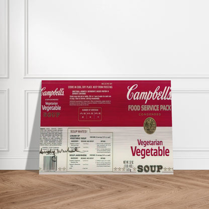 Campbell Soup Company - Andy Warhol Brushed Aluminum Print - 70x100 cm / 28x40 inches | Andy Warhol Aluminum Print | Andy Warhol Prints