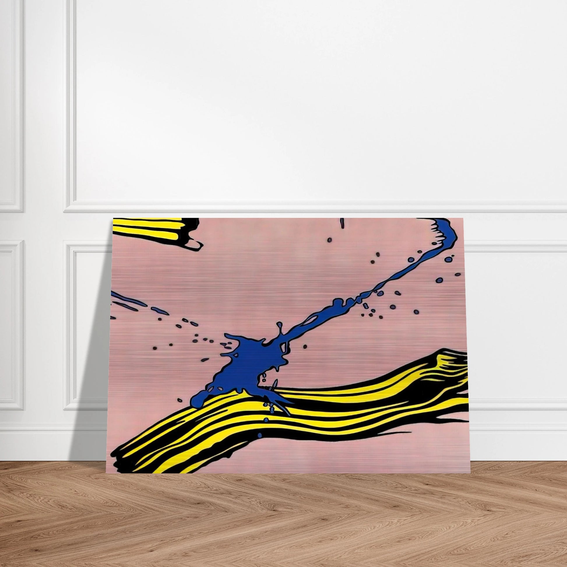 BRUSHSTROKE WITH SPATTER 1966 - Roy Lichtenstein Brushed Aluminum Print - 70x100 cm / 28x40 inches | Roy Lichtenstein Aluminum Print | Roy Lichtenstein Prints