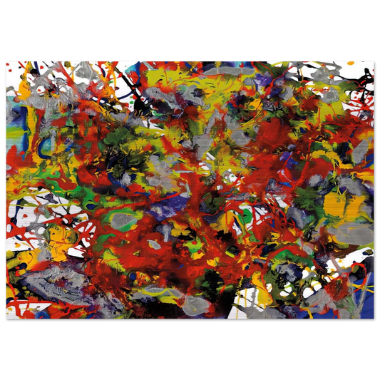 Untitled  SFP94-29  SFF 1708 é'" - Sam Francis Brushed Aluminum Print - 70x100 cm / 28x40 inches | Sam Francis Aluminum Print | Sam Francis Prints
