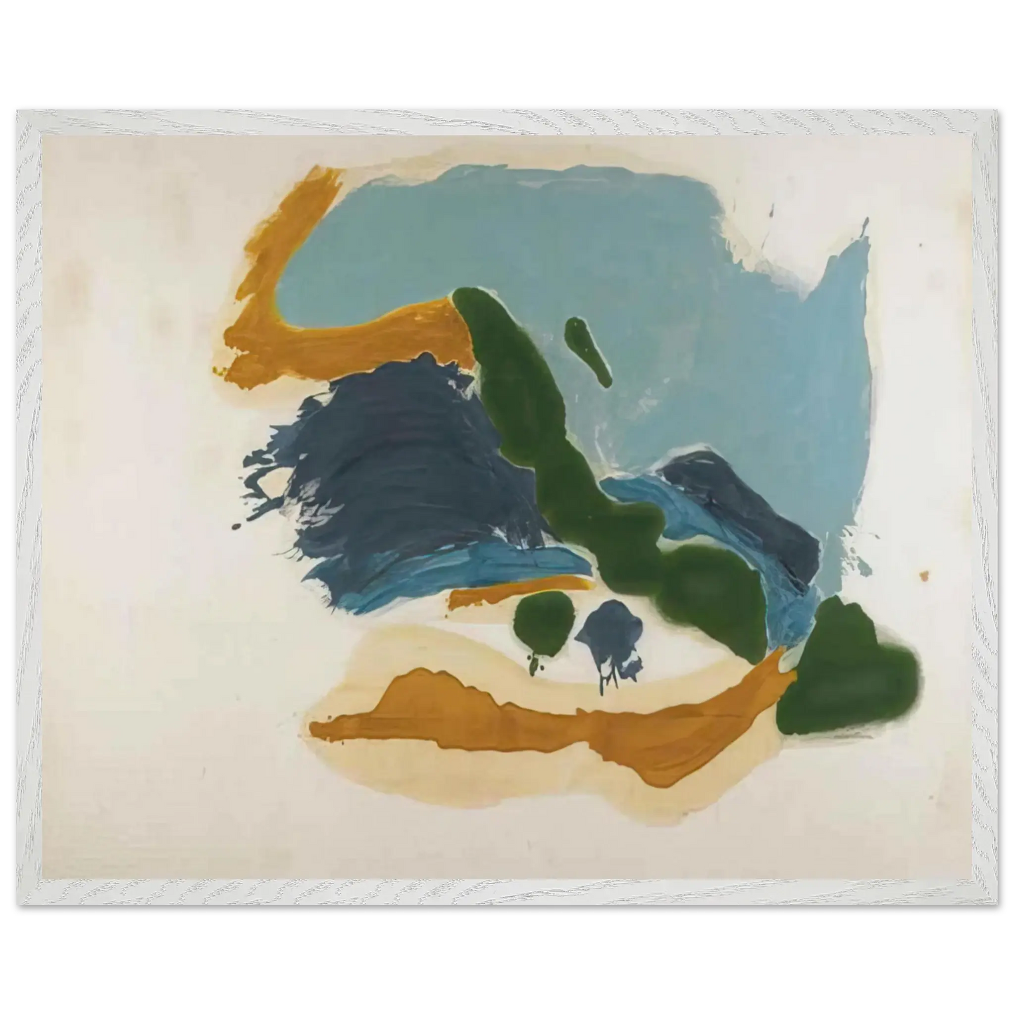 Helen Frankenthaler - Tuscany - 1963 Wall art - 40x50 cm / 16x20 Inches - Premium Wooden Framed Poster With Fine Art Paper - Black frame