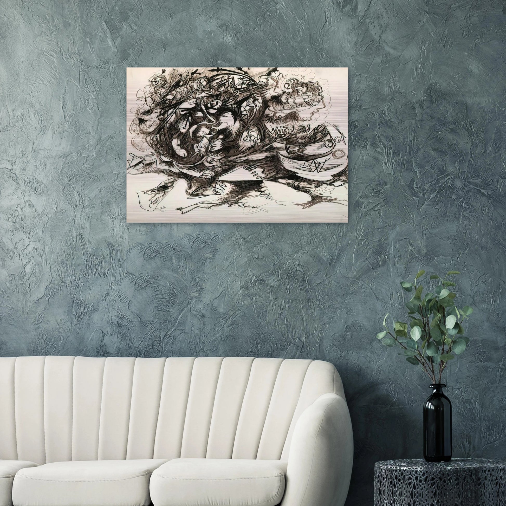 UNTITLED O CONNOR THAW 771 - Jackson Pollock Brushed Aluminum Print - 70x100 cm / 28x40 inches | Jackson Pollock Aluminum Print | Jackson Pollock Prints