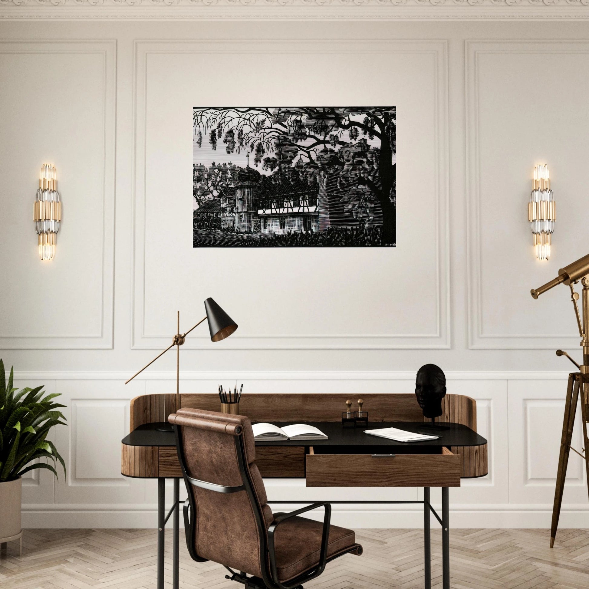 ESCHER (12) - MC Escher Brushed Aluminum Print - 70x100 cm / 28x40 inches | MC Escher Aluminum Print | MC Escher Prints