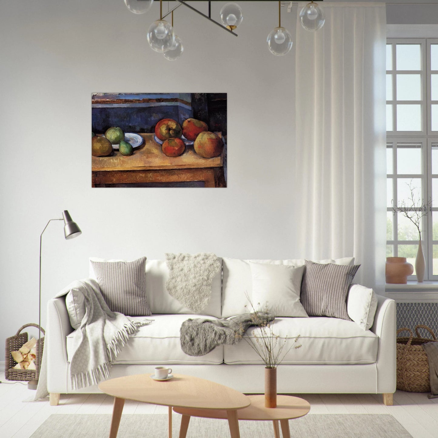 Still Life Apples and Pears - Paul Cézanne Brushed Aluminum Print - 70x100 cm / 28x40 inches | Paul Cézanne Aluminum Print | Paul Cézanne Prints
