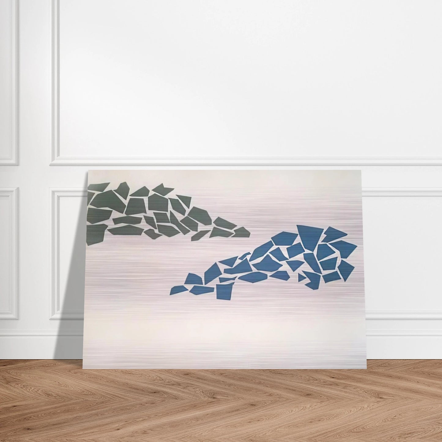 Blue and Green - 1968 - Robert Goodnough Brushed Aluminum Print - 70x100 cm / 28x40 inches | Robert Goodnough Aluminum Print | Robert Goodnough Prints