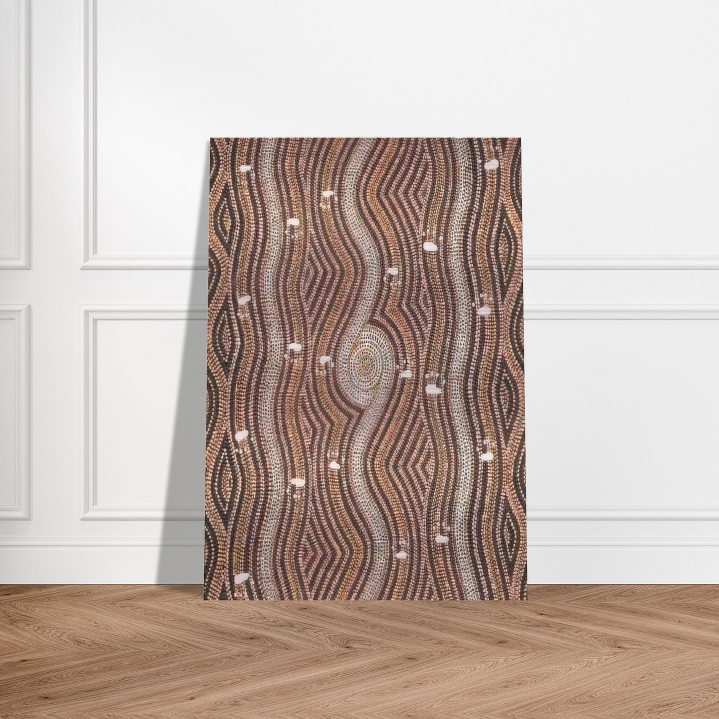 Possum Dreaming - 1985 - Clifford Possum Tjapaltjarri Brushed Aluminum Print - 70x100 cm / 28x40 inches | Clifford Possum Tjapaltjarri Aluminum Print | Clifford Possum Tjapaltjarri Prints