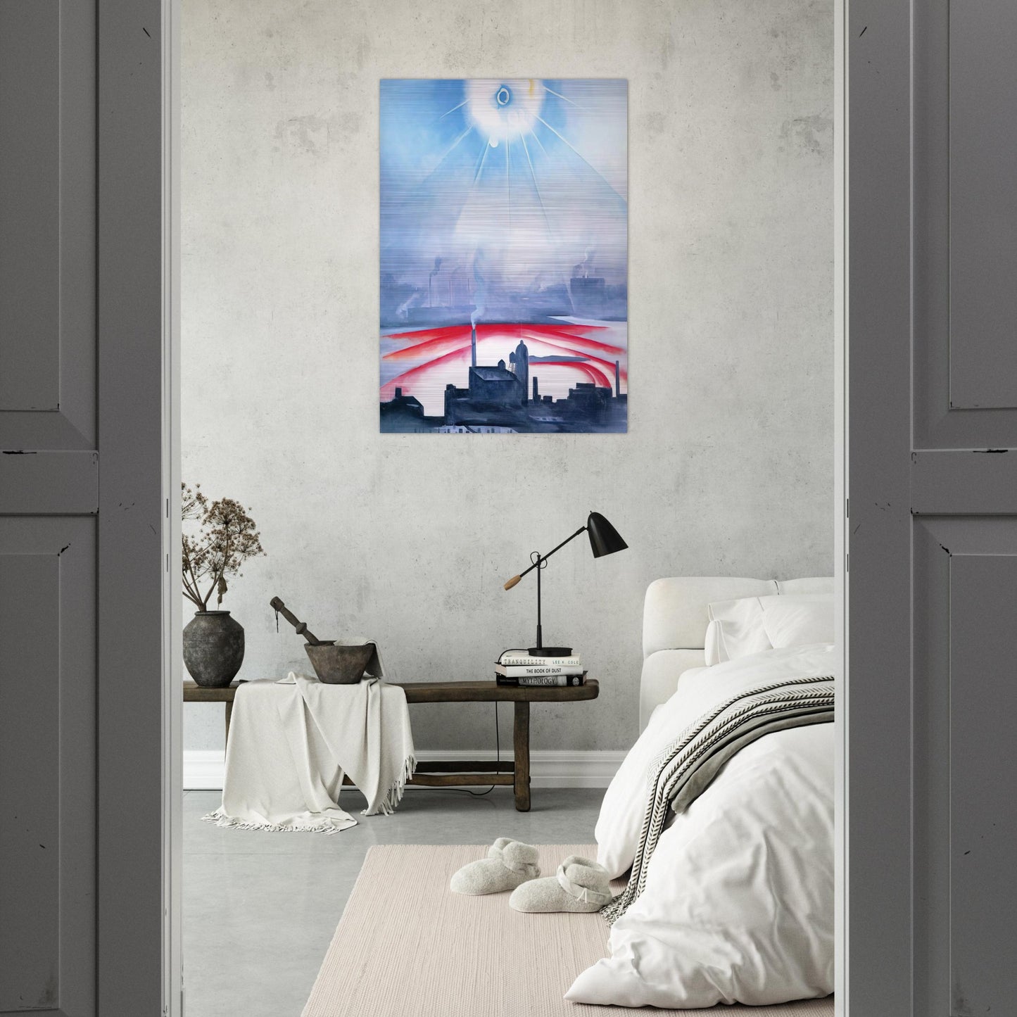 East River No 1 - Georgia O'Keeffe Brushed Aluminum Print - 70x100 cm / 28x40 inches | Georgia O'Keeffe Aluminum Print | Georgia O'Keeffe Prints