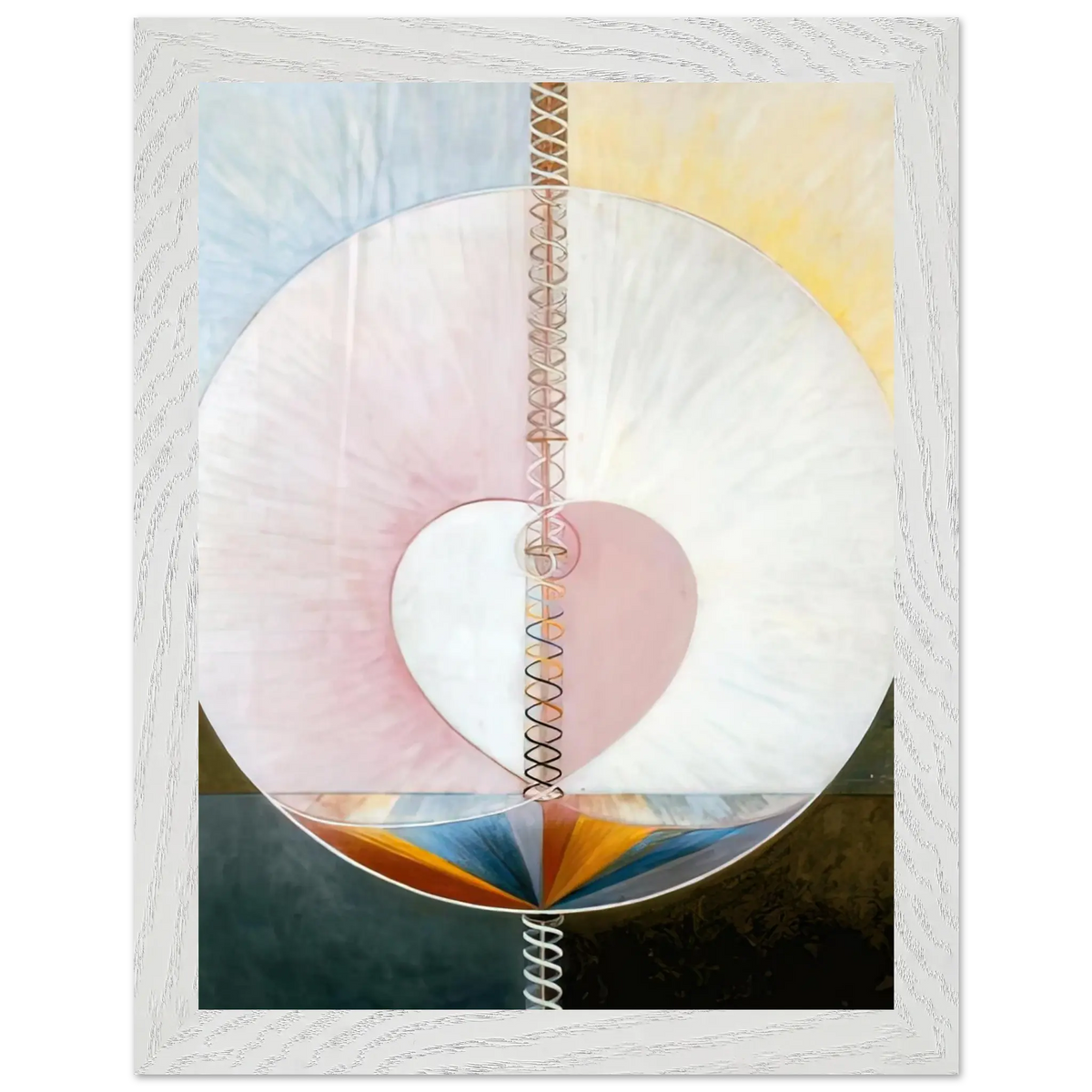 Hilma af Klint - WHAT A HUMAN BEING IS 1910 Wall art - A2 (42 x 59.4  cm) - Premium Wooden Framed Poster With Fine Art Paper - Wood frame