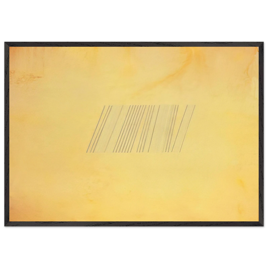 Blue Line Painting - 1969 - Ronnie Landfield 70x100 cm / 28x40 inches Framed Art Print – Black Wooden Frame