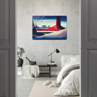 Monument Valley - Eyvind Earle Acrylic Print - 70x100 cm / 28x40″ inches