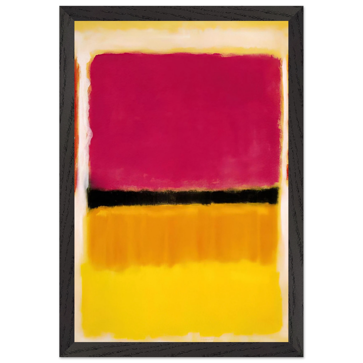 Mark Rothko - Violet, Black, Orange, Yellow on White and Red - 1949 Wall Art - 21x29.7 cm / 8x12" - Premium Wooden Framed Poster With Fine Art Paper - Black frame