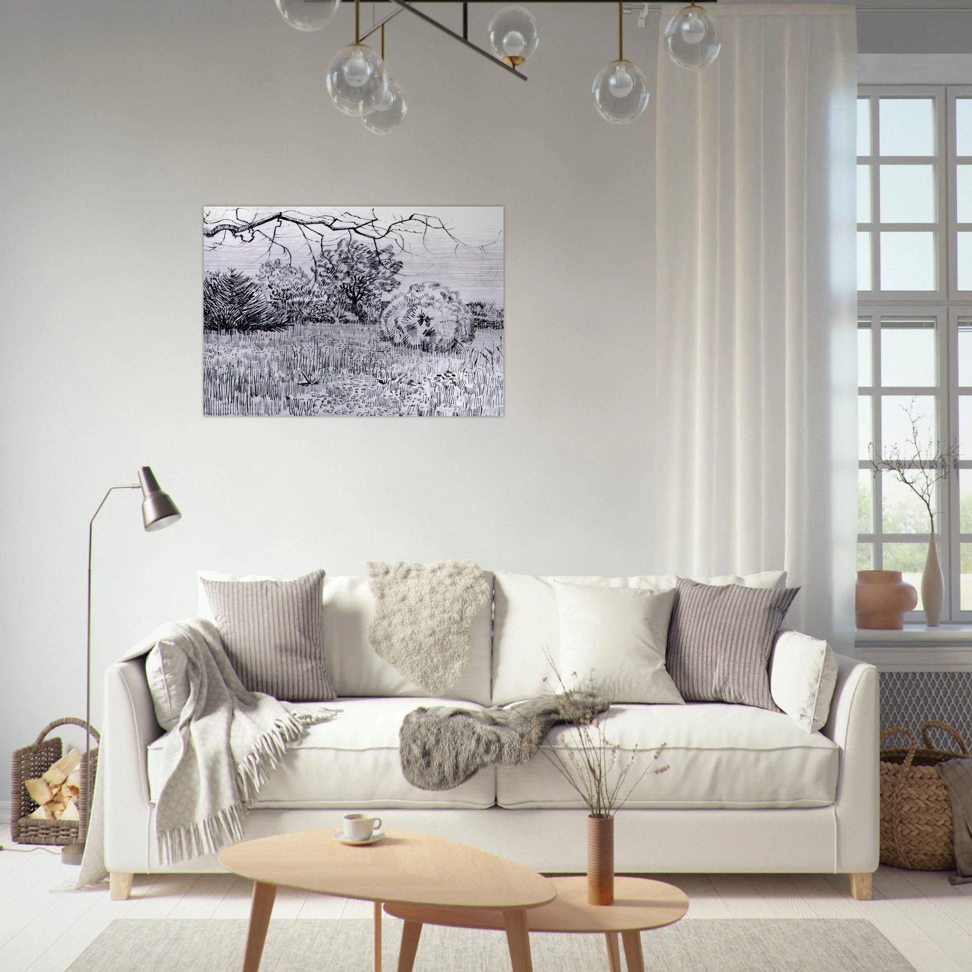 Park at Arles - Vincent van Gogh Brushed Aluminum Print - 70x100 cm / 28x40 inches | Vincent van Gogh Aluminum Print | Vincent van Gogh Prints