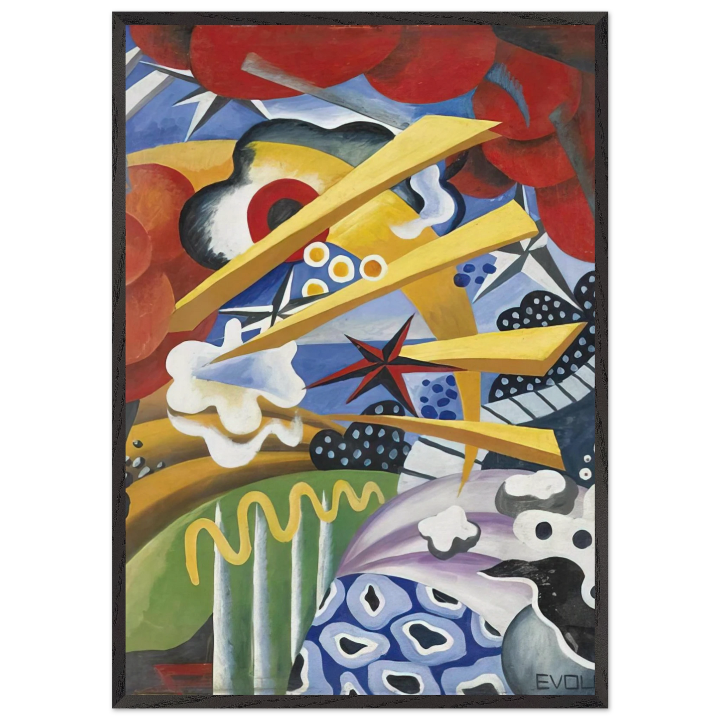 Untitled - 1919 - Julius Evola 70x100 cm / 28x40 inches Framed Art Print – Black Wooden Frame