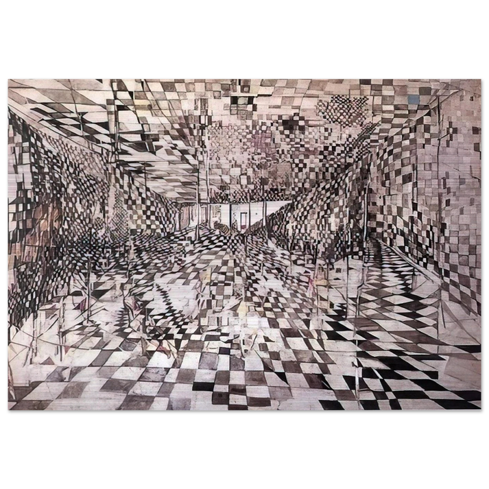 Enigma - 1947 - Maria Helena Vieira da Silva Brushed Aluminum Print - 70x100 cm / 28x40 inches | Maria Helena Vieira da Silva Aluminum Print | Maria Helena Vieira da Silva Prints
