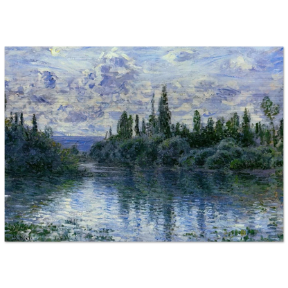 Arm of the Seine near Vetheuil - claude monet Brushed Aluminum Print - 70x100 cm / 28x40 inches | claude monet Aluminum Print | claude monet Prints