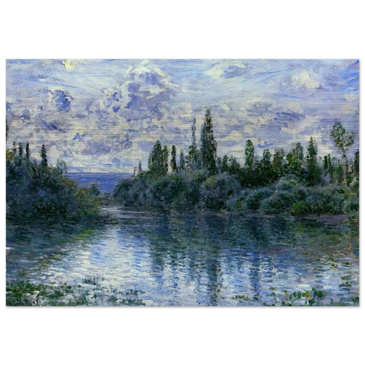 Arm of the Seine near Vetheuil - claude monet Brushed Aluminum Print - 70x100 cm / 28x40 inches | claude monet Aluminum Print | claude monet Prints