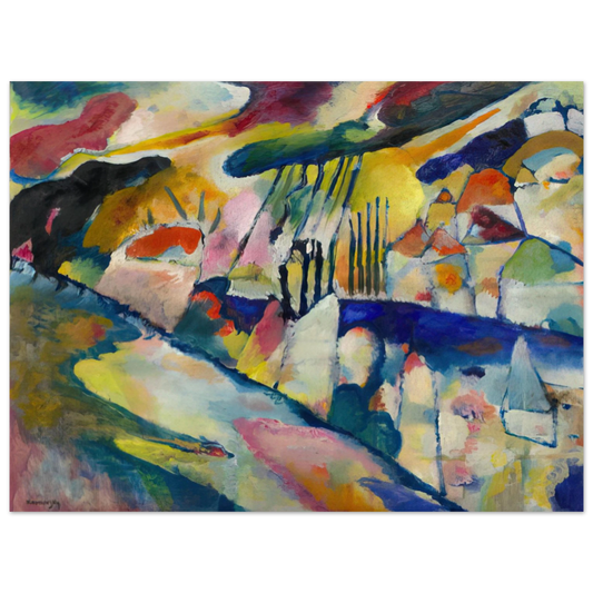 Wassily Kandinsky - LANDSCAPE WITH RAIN 1913  75x100 cm / 30x40inches Fine Art Poster