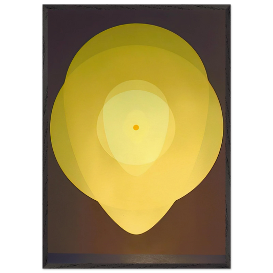 Yellow Mandala - 1970 - Clarence Holbrook Carter 70x100 cm / 28x40 inches Framed Art Print – Black Wooden Frame