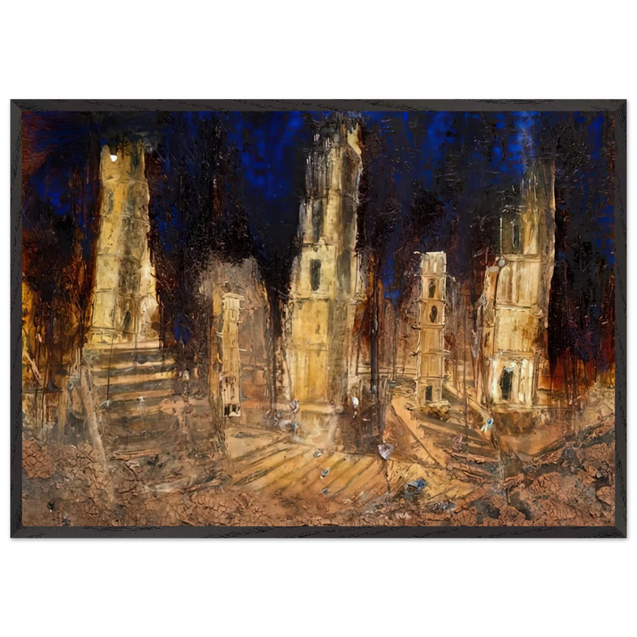 WALHALLA 2016 - Anselm Kiefer 70x100 cm / 28x40 inches Framed Art Print – Black Wooden Frame