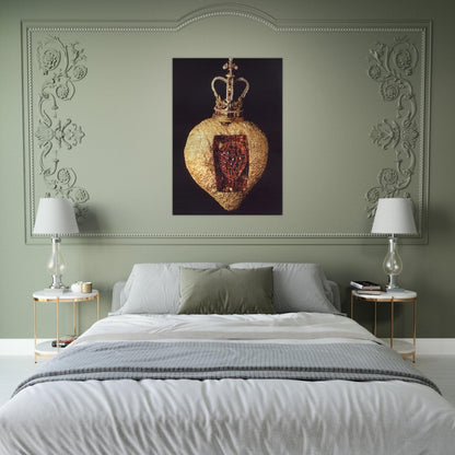 THE ROYAL HEART - Salvador Dali Brushed Aluminum Print - 70x100 cm / 28x40 inches | Salvador Dali Aluminum Print | Salvador Dali Prints