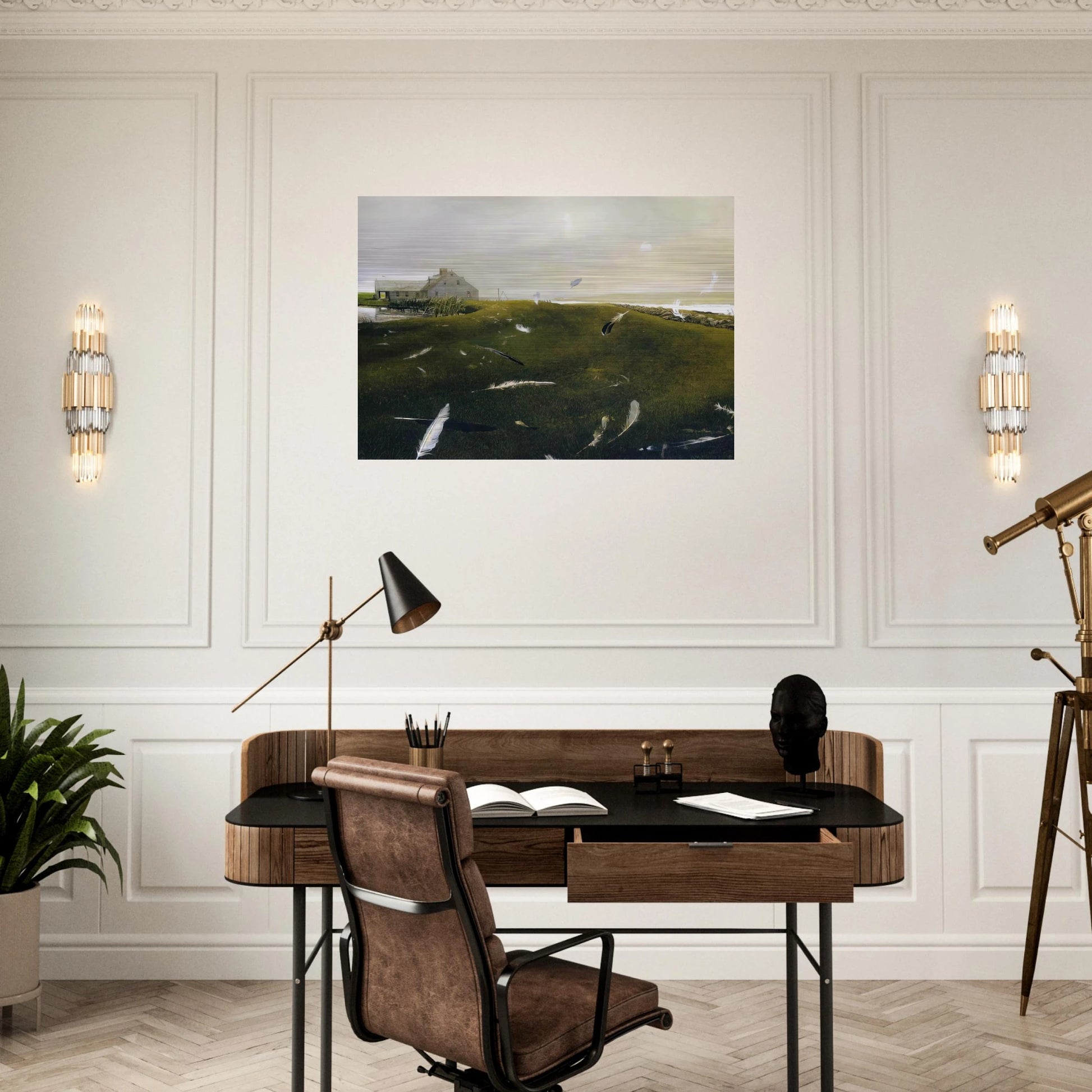 AIRBORNE - Andrew Wyeth Brushed Aluminum Print - 70x100 cm / 28x40 inches | Andrew Wyeth Aluminum Print | Andrew Wyeth Prints