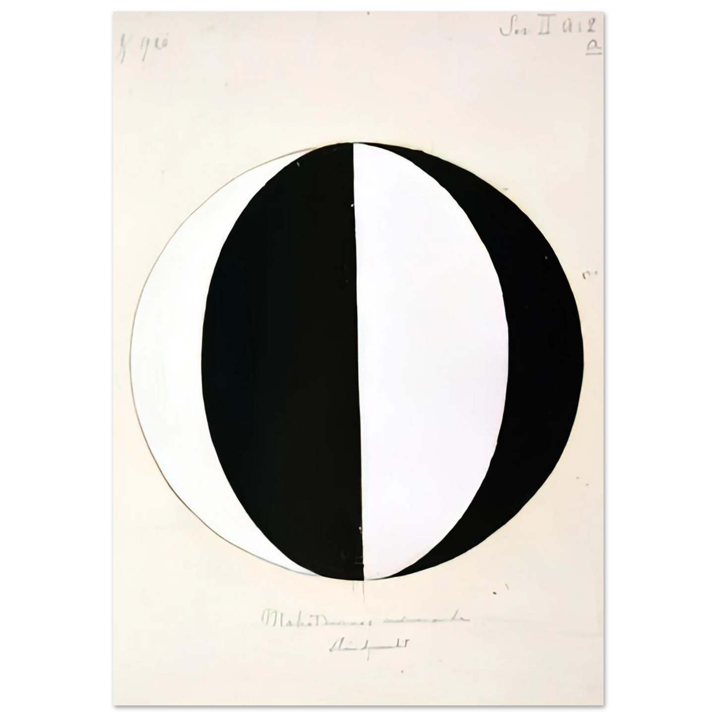 Hilma af Klint - THE MAHATMAS PRESENT STANDING POINT SERIES II NO 2A 1920 Wall art - 45x60 cm / 18x24 inches - Fine Art Poster-canvas - -