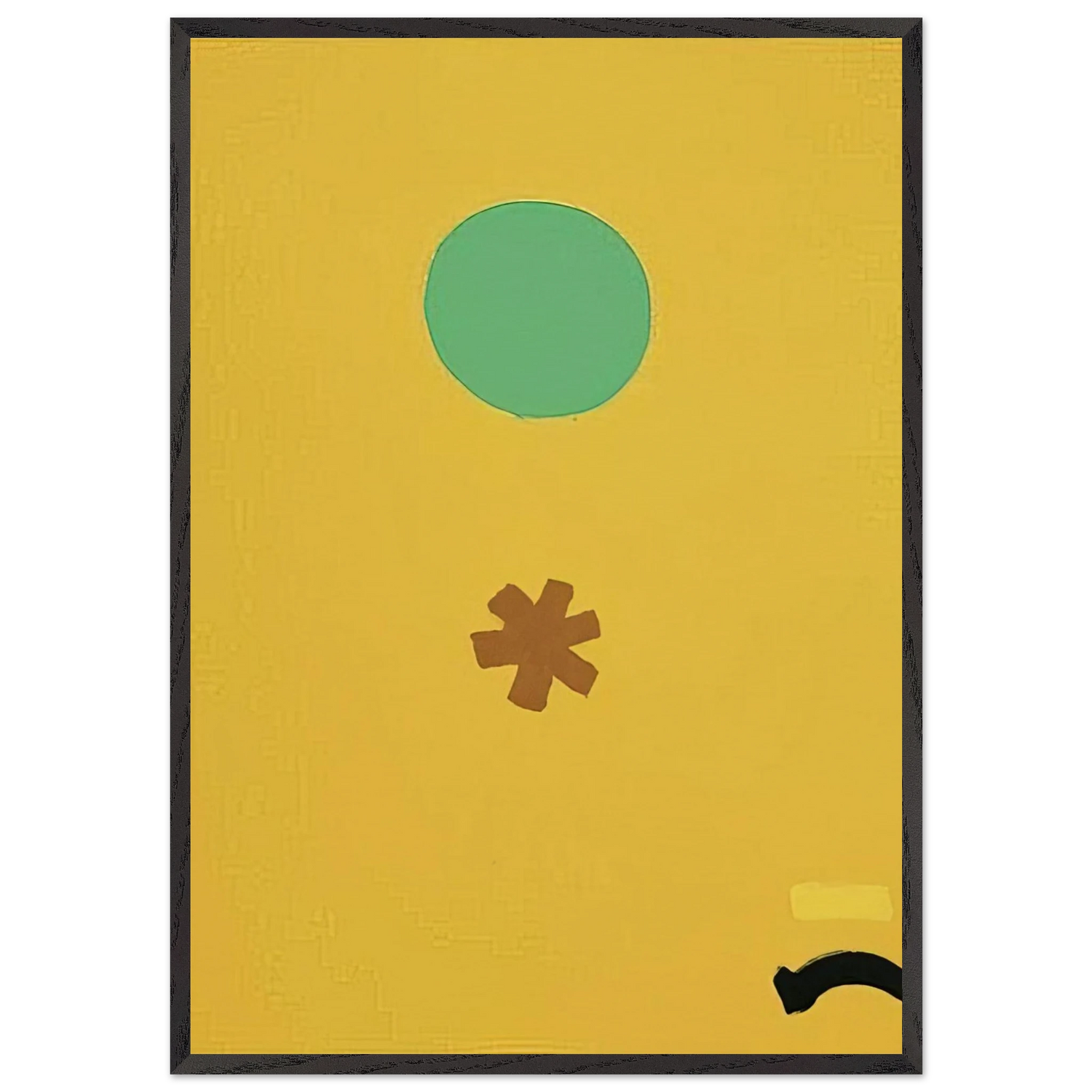 Black Note - 1971 - Adolph Gottlieb 70x100 cm / 28x40 inches Framed Art Print – Black Wooden Frame