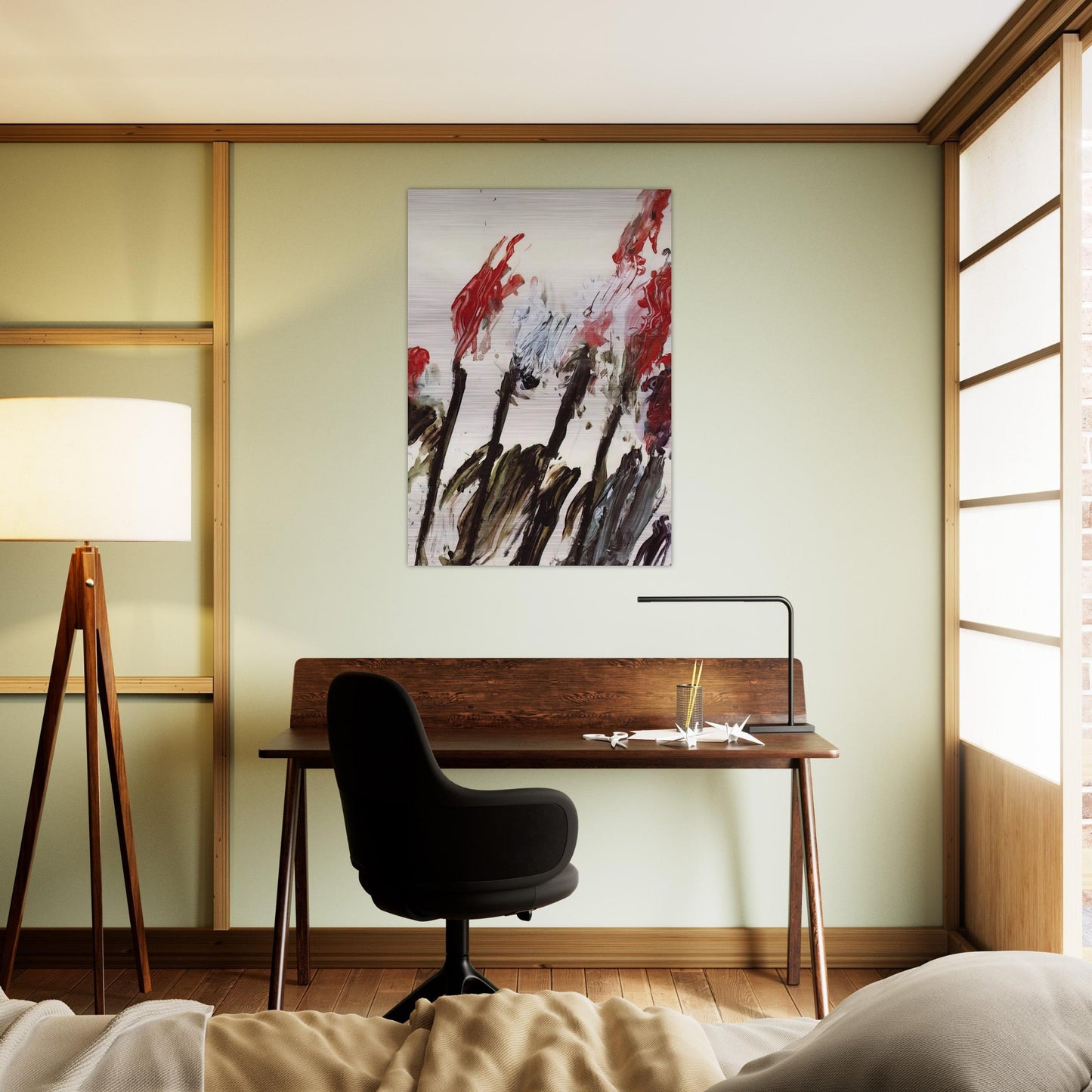 Nicola's Irises - Cy Twombly Brushed Aluminum Print - 70x100 cm / 28x40 inches | Cy Twombly Aluminum Print | Cy Twombly Prints