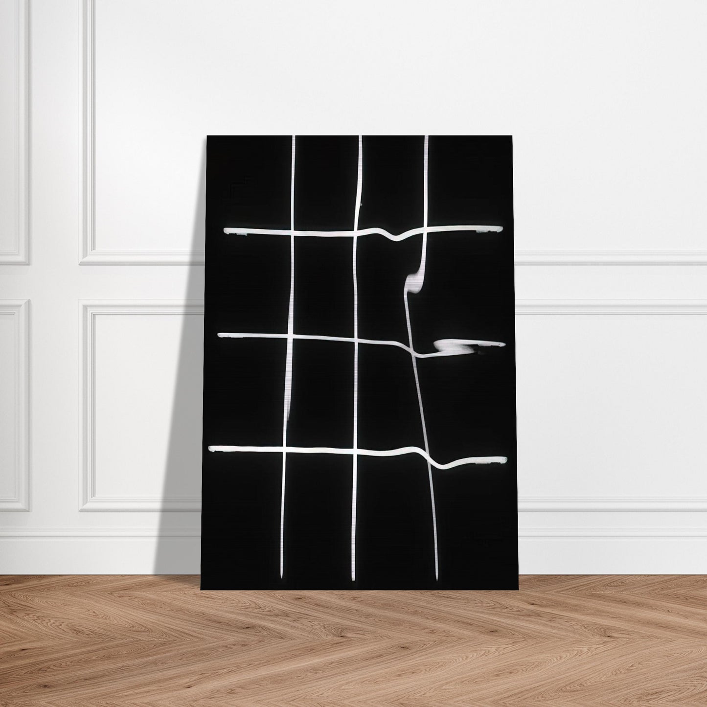 Reflections in water deformed by the spectator - 1964 - Francois Morellet Brushed Aluminum Print - 70x100 cm / 28x40 inches | Francois Morellet Aluminum Print | Francois Morellet Prints