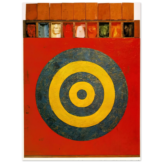 Jasper Johns - TARGET WITH PLASTER CASTS 1955  75x100 cm / 30x40inches Fine Art Poster