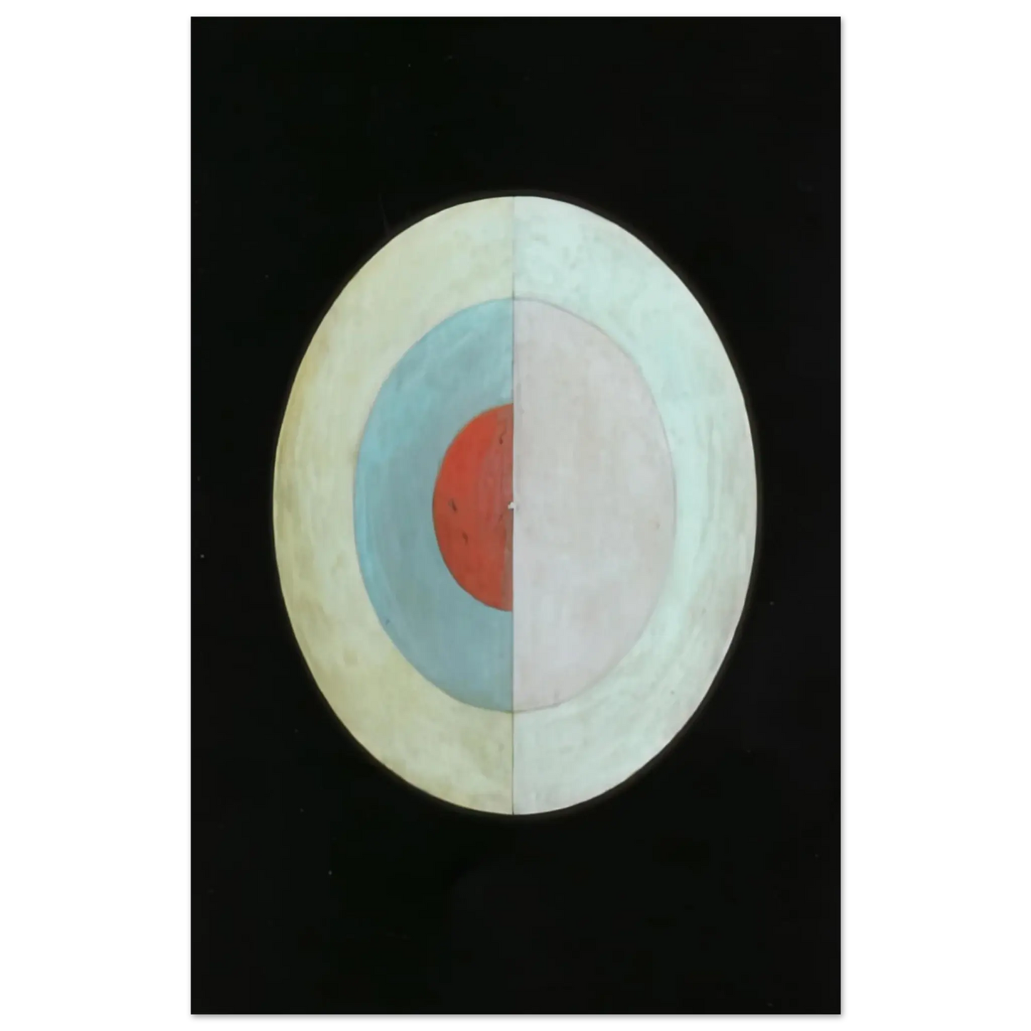 Hilma af Klint - THE SWAN NO 16 1915 Wall art - 13x18 cm / 5x7 Inches - Premium Wooden Framed Poster With Fine Art Paper - White frame