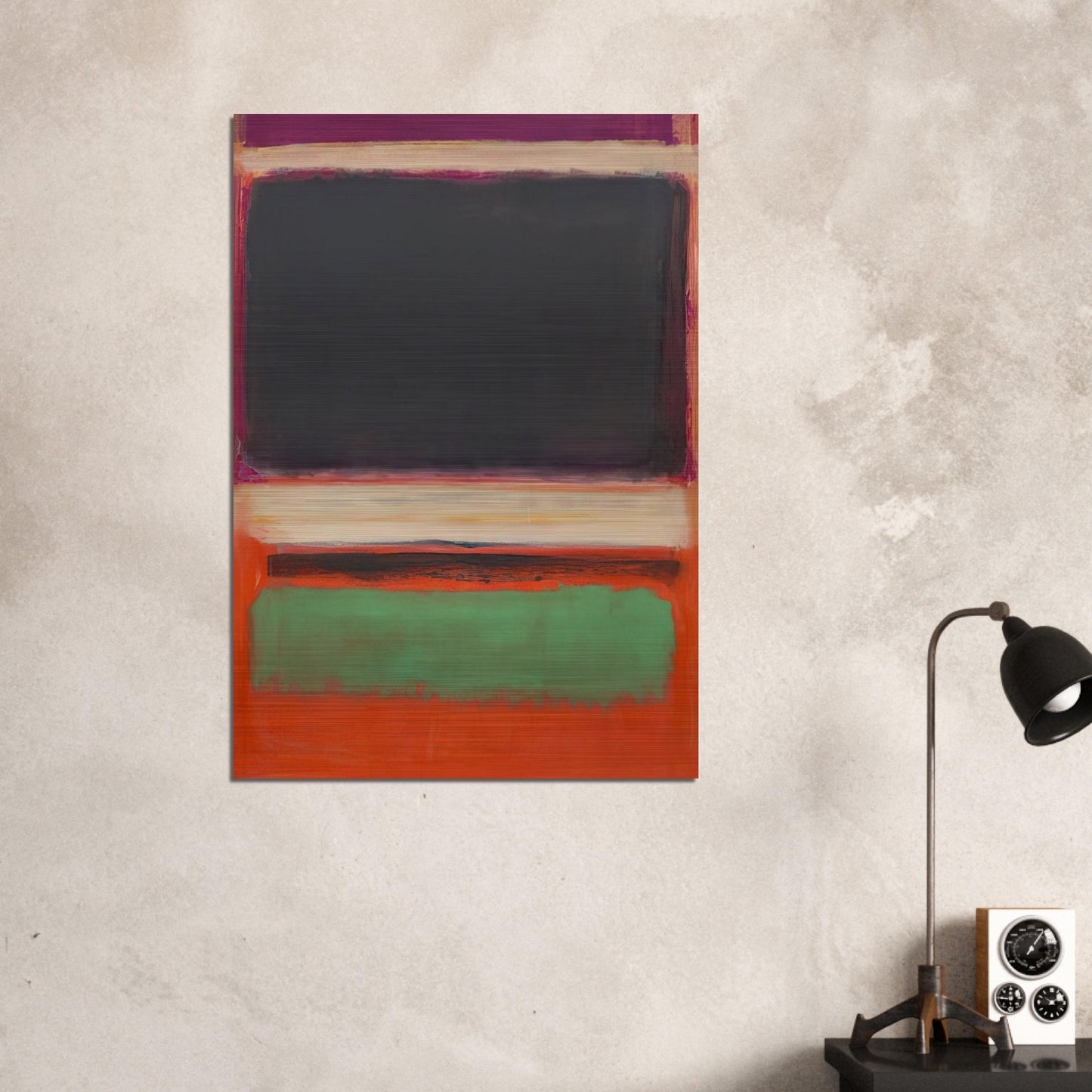 No.3No.13 Magenta, Black, Green on Orange - 1949 - Mark Rothko Brushed Aluminum Print - 70x100 cm / 28x40 inches | Mark Rothko Aluminum Print | Mark Rothko Prints