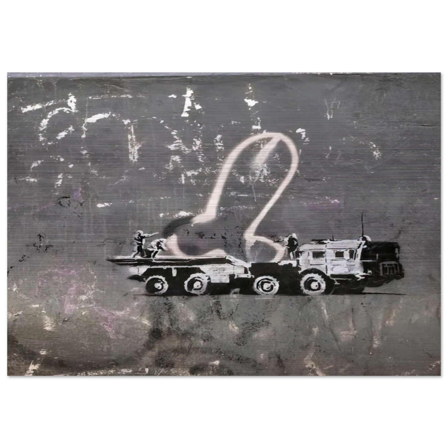KYIV VELYKA ZHYTOMYRSKA 13 2022 - Banksy Brushed Aluminum Print - 70x100 cm / 28x40 inches | Banksy Aluminum Print | Banksy Prints