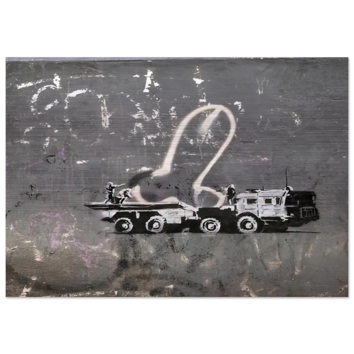KYIV VELYKA ZHYTOMYRSKA 13 2022 - Banksy Brushed Aluminum Print - 70x100 cm / 28x40 inches | Banksy Aluminum Print | Banksy Prints