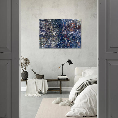 Landing - Jean-Paul Riopelle Brushed Aluminum Print - 70x100 cm / 28x40 inches | Jean-Paul Riopelle Aluminum Print | Jean-Paul Riopelle Prints