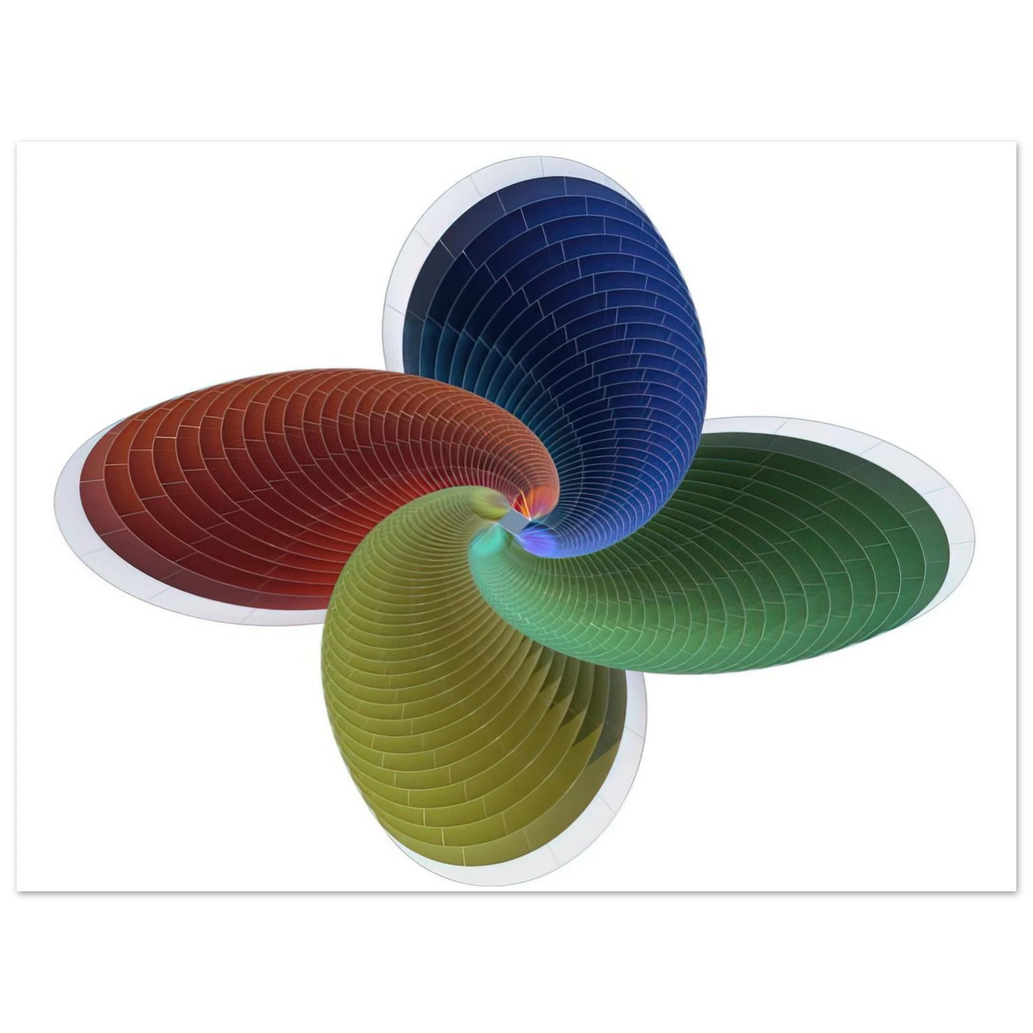 Johannes Itten - Tower of Fire, parametric model - Abstract Art  75x100 cm / 30x40inches Fine Art Poster