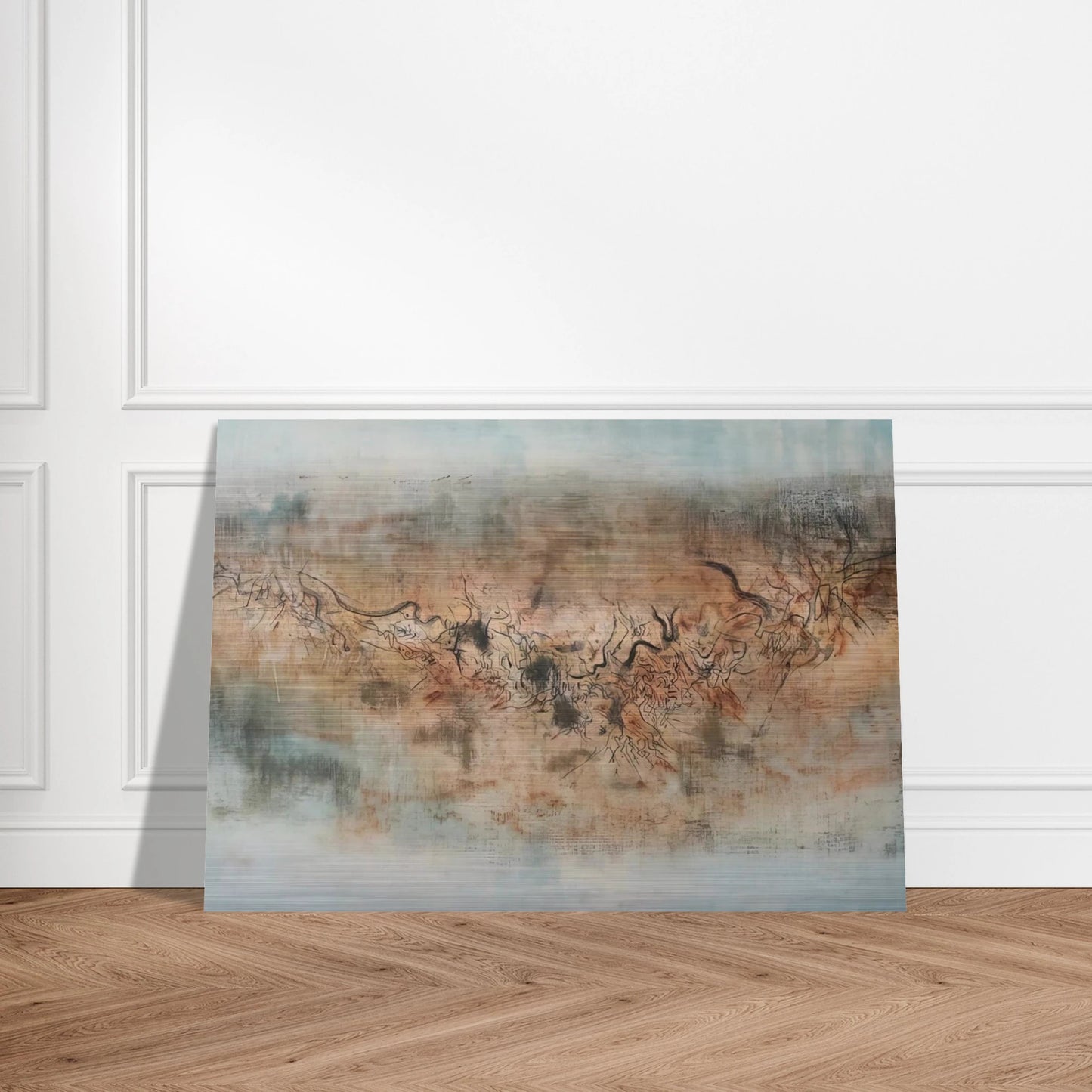 VENT ET POUSSI RE 1957 - Zao Wou-Ki Brushed Aluminum Print - 70x100 cm / 28x40 inches | Zao Wou-Ki Aluminum Print | Zao Wou-Ki Prints