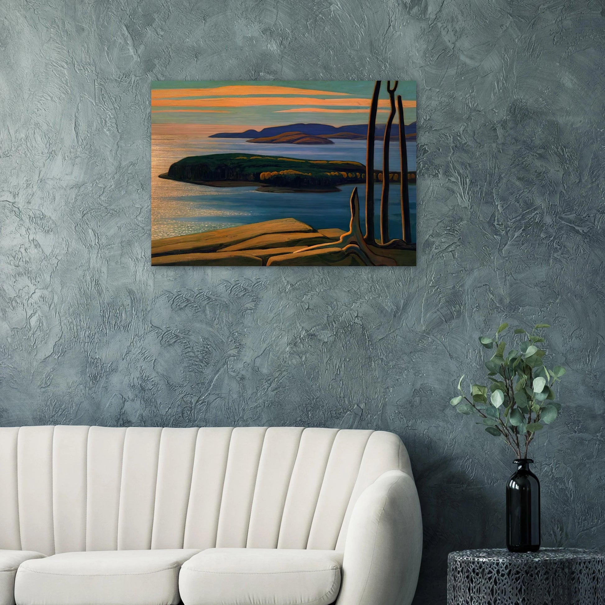 Afternoon Sun, Lake Superior - 1924 - Lawren Harris Brushed Aluminum Print - 70x100 cm / 28x40 inches | Lawren Harris Aluminum Print | Lawren Harris Prints