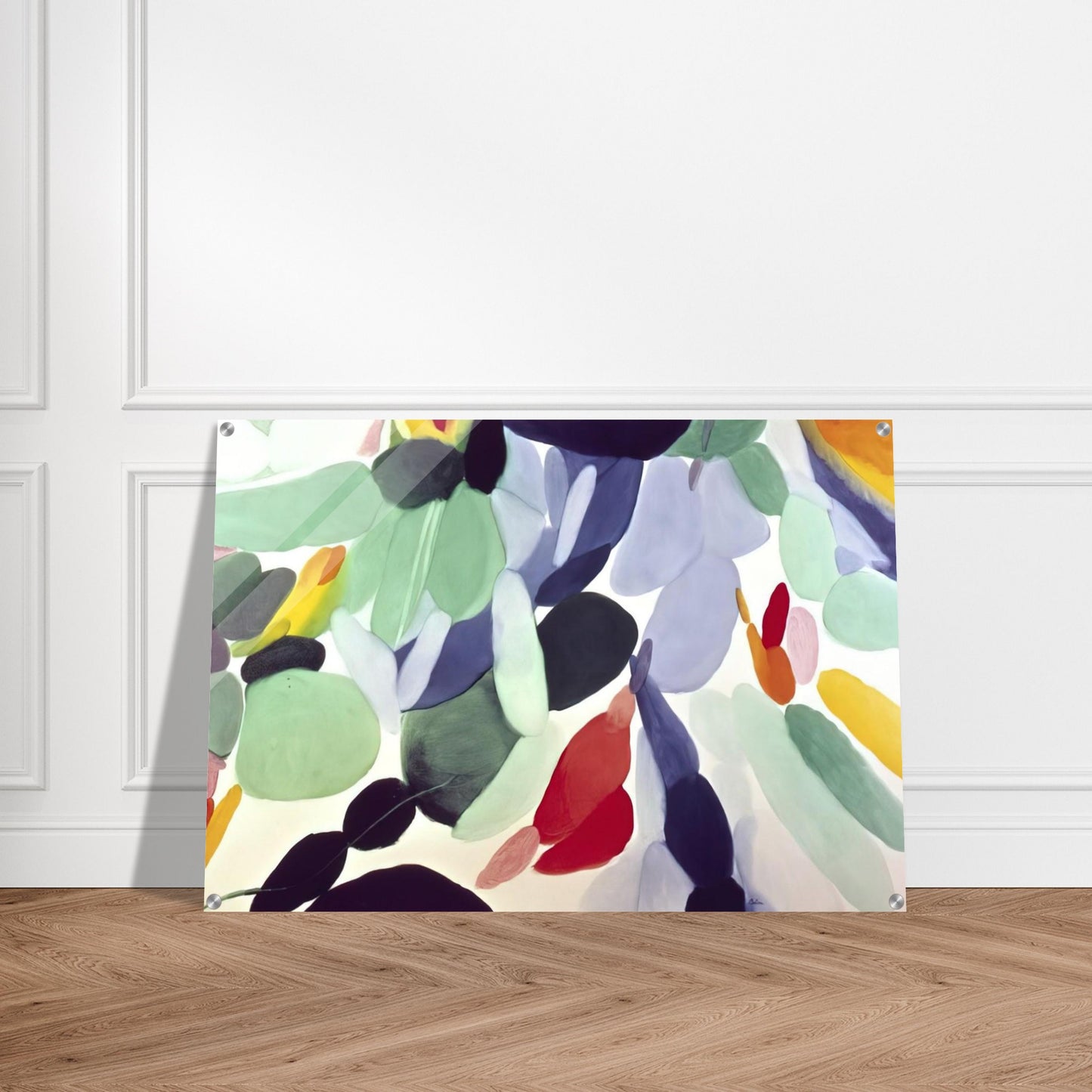 Seven Green Leagues - Alice Baber Acrylic Print - 70x100 cm / 28x40″ inches | Alice Baber Wall Art | Alice Baber Prints